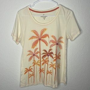 Embroidered Palm Tree Sequin Shirt